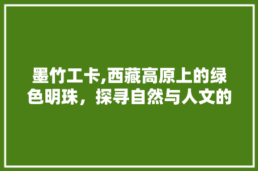 墨竹工卡,西藏高原上的绿色明珠，探寻自然与人文的交融之美