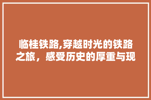 临桂铁路,穿越时光的铁路之旅，感受历史的厚重与现代的韵味