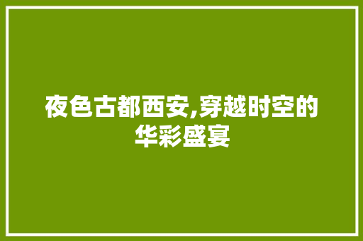 夜色古都西安,穿越时空的华彩盛宴