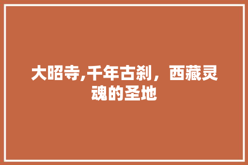 大昭寺,千年古刹，西藏灵魂的圣地