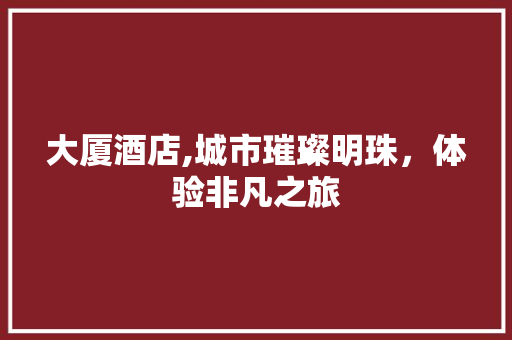 大厦酒店,城市璀璨明珠，体验非凡之旅