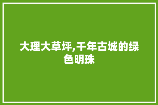 大理大草坪,千年古城的绿色明珠