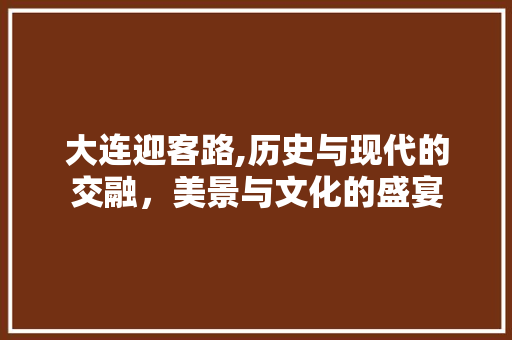 大连迎客路,历史与现代的交融，美景与文化的盛宴