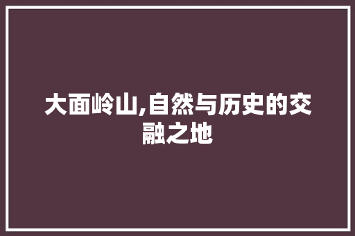 大面岭山,自然与历史的交融之地