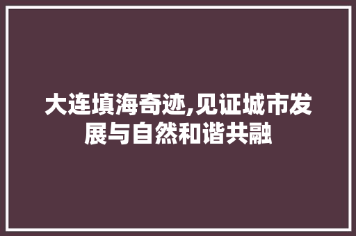 大连填海奇迹,见证城市发展与自然和谐共融