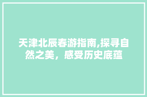 天津北辰春游指南,探寻自然之美，感受历史底蕴