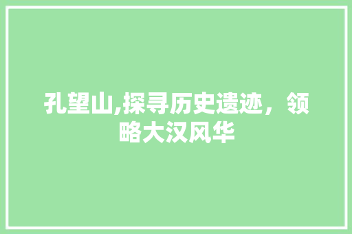 孔望山,探寻历史遗迹，领略大汉风华