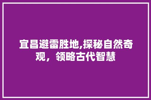 宜昌避雷胜地,探秘自然奇观，领略古代智慧