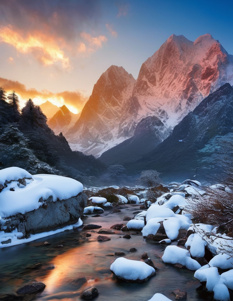 云海雪山,大自然的绝美画卷