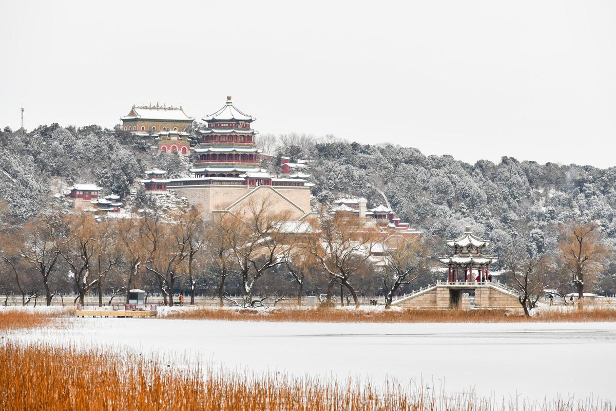 冬日颐和园,冰封雪裹的历史画卷