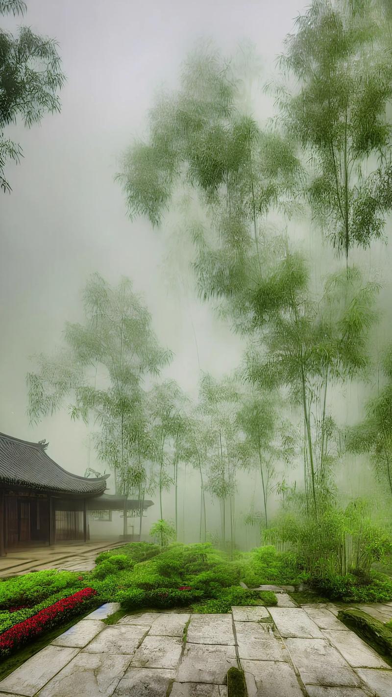 南山竹影,千年古韵，自然画卷中的静谧仙境