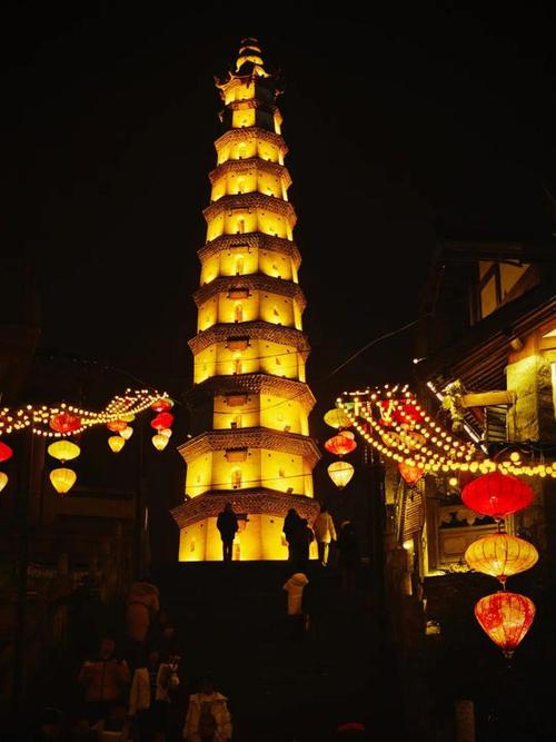 合川夜景文峰塔,穿越千年的光影传奇