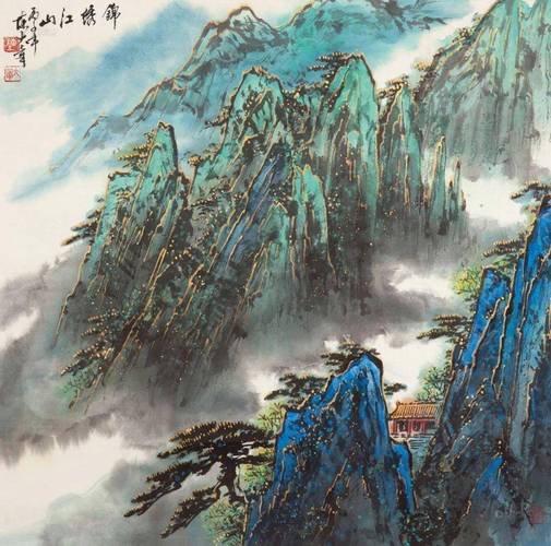 山水画卷中的仙境_黄山风景区装饰画赏析