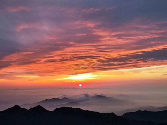 泰山夕照，壮美奇观，千年风华尽收眼底  第2张