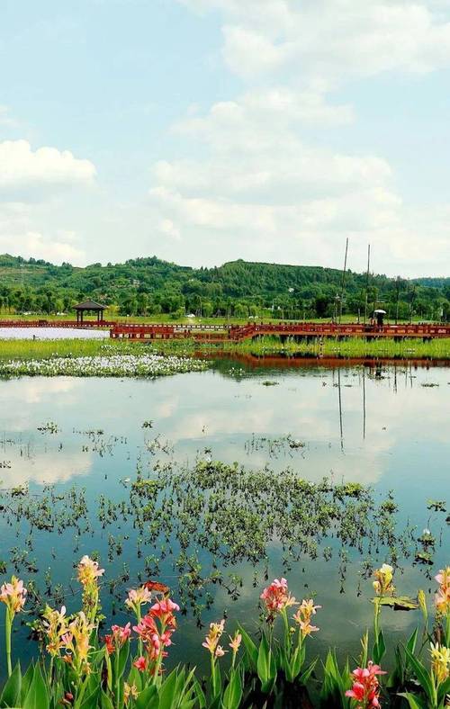 眉山环河公园,山水相依，休闲胜地