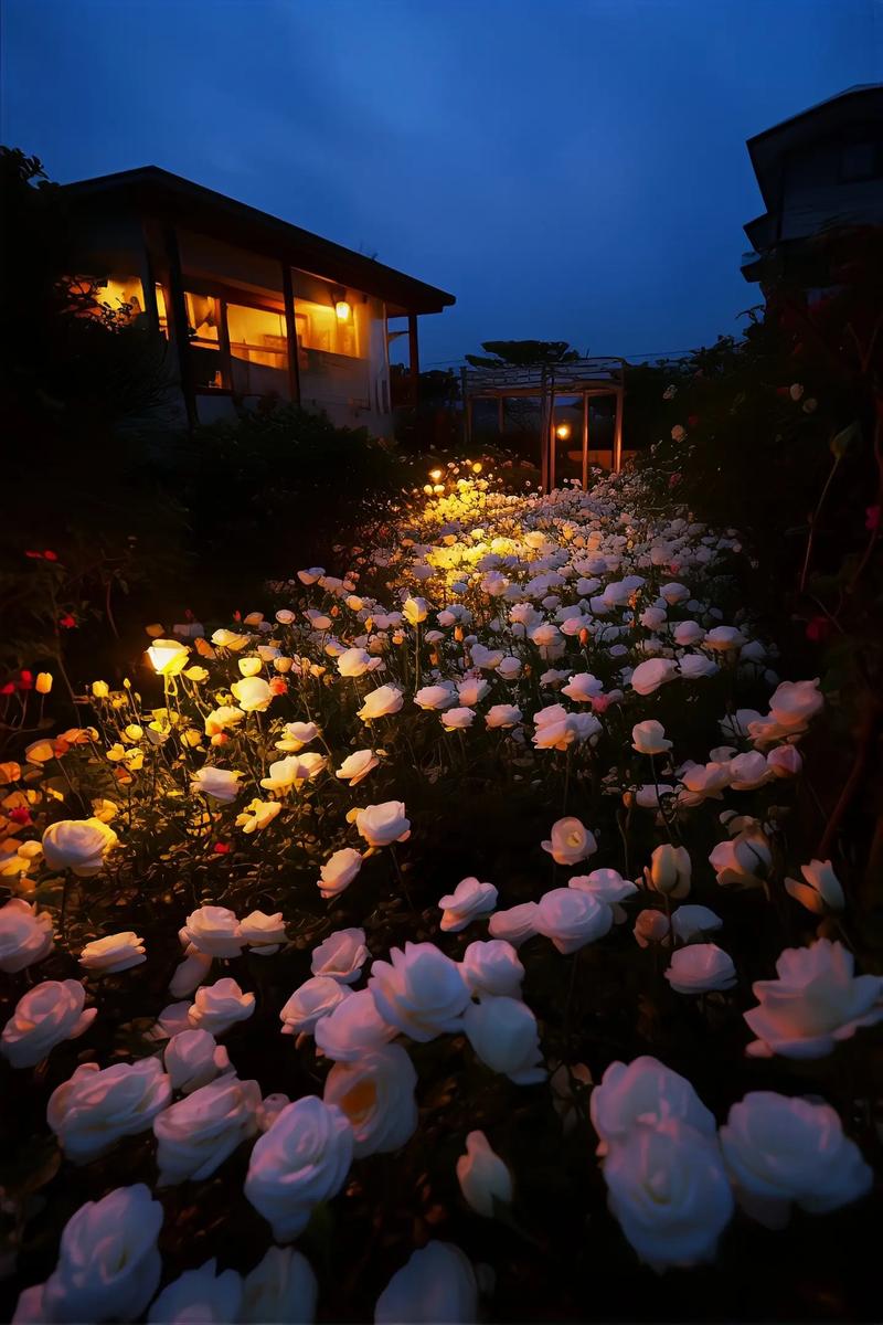 顺德花卉夜游,浪漫夜色中的花海世界