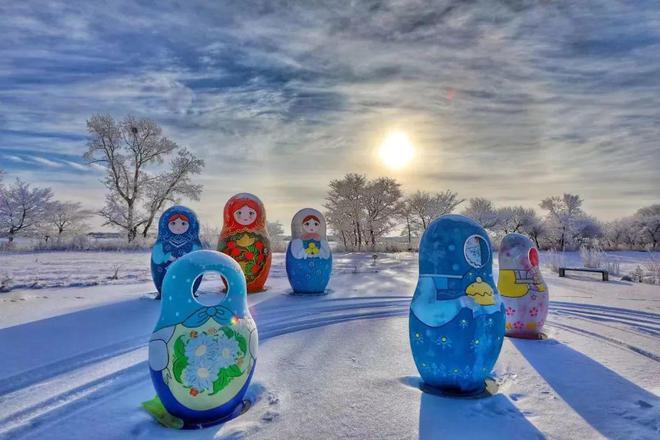 黑河冬季，冰雪童话的世界