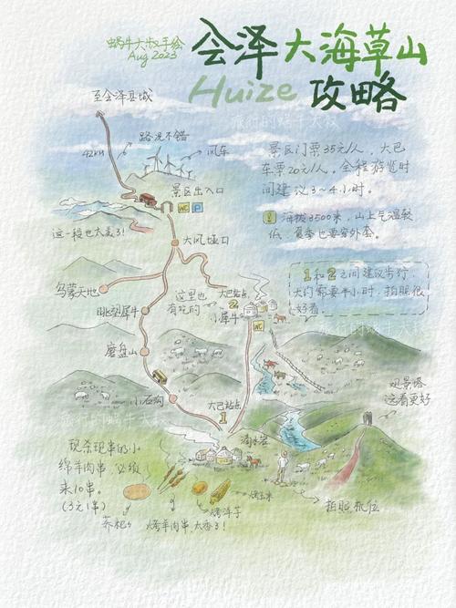 会泽的十个旅游景点是，会泽 旅游概览图。